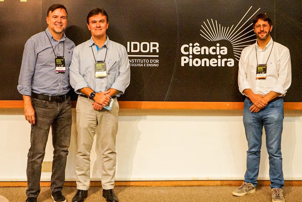 Sergio Mello, Sergio Ferreira and Jorge Moll at the Quantum Bio BR Summit